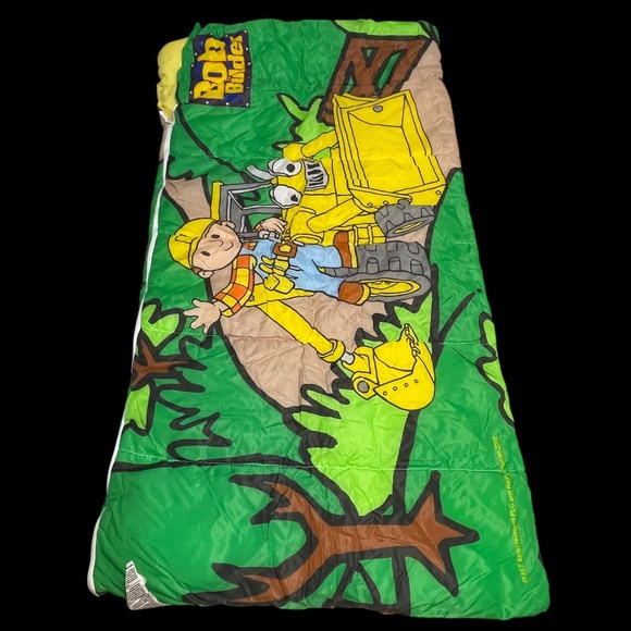 Vintage Kids Sleeping Bag "BOB THE BUILDER" 2002 60”x30” New Old Stock Boys Girl - Picture 1 of 12